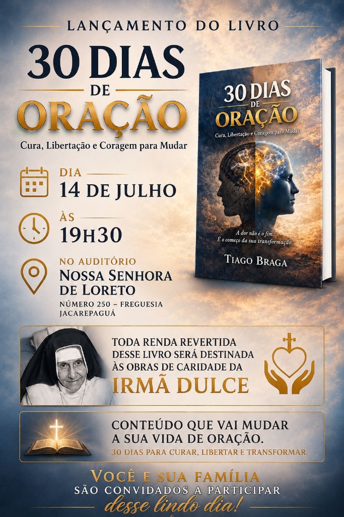 Lançamento do Livro 30 Dias de Oração - Tiago Braga